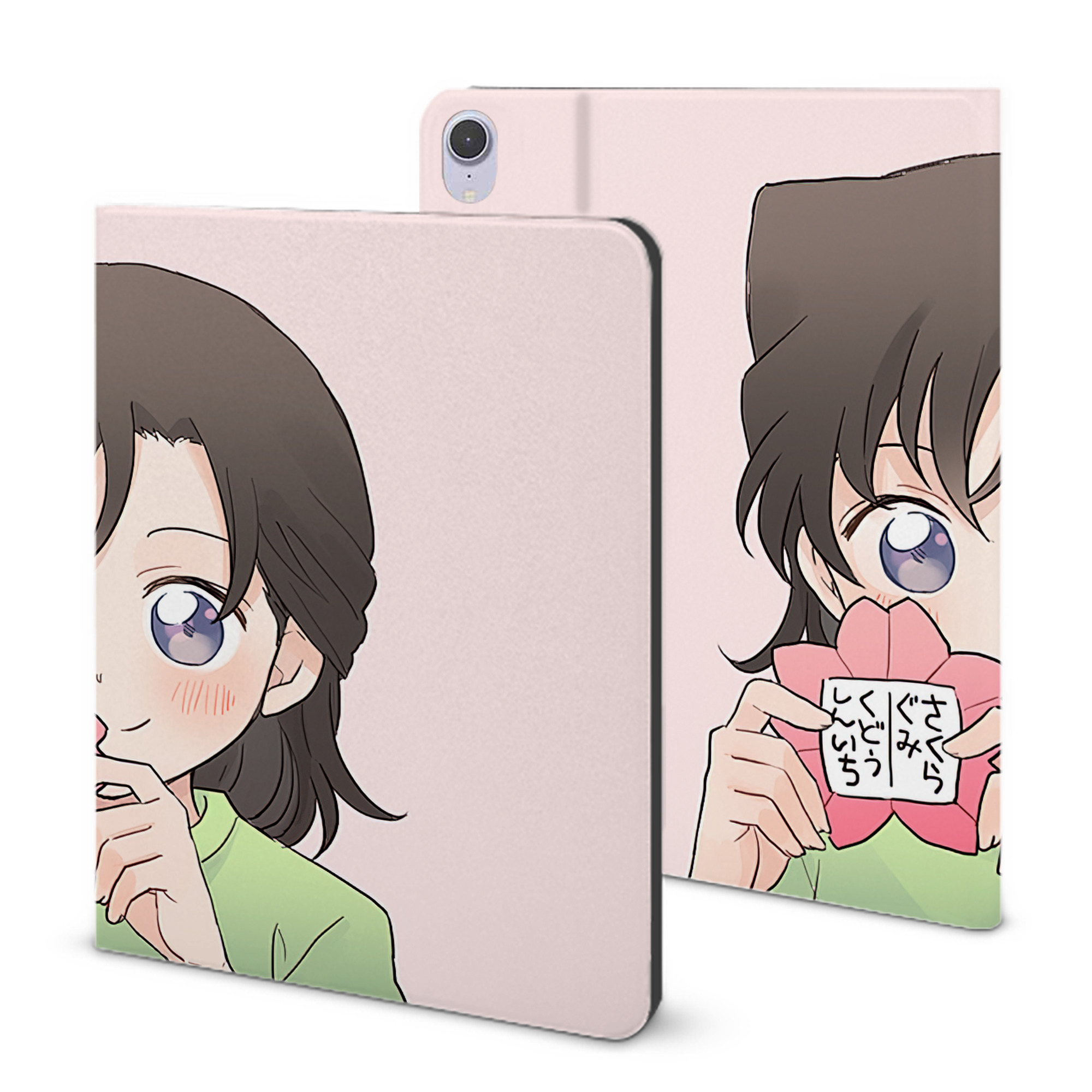 （画像用） 名探偵コナン Detective Conan IPad ケース ブック型 PUレザー TPU 耐衝撃 軽量 薄型 ペン収納なし 全面保護 IPad 各モデル対応